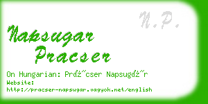 napsugar pracser business card